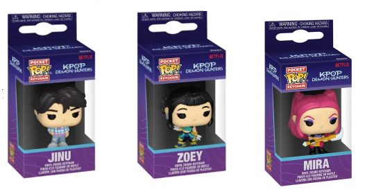 Funko Set Keychain KPop Demon Hunters Mira Jinu Zoey